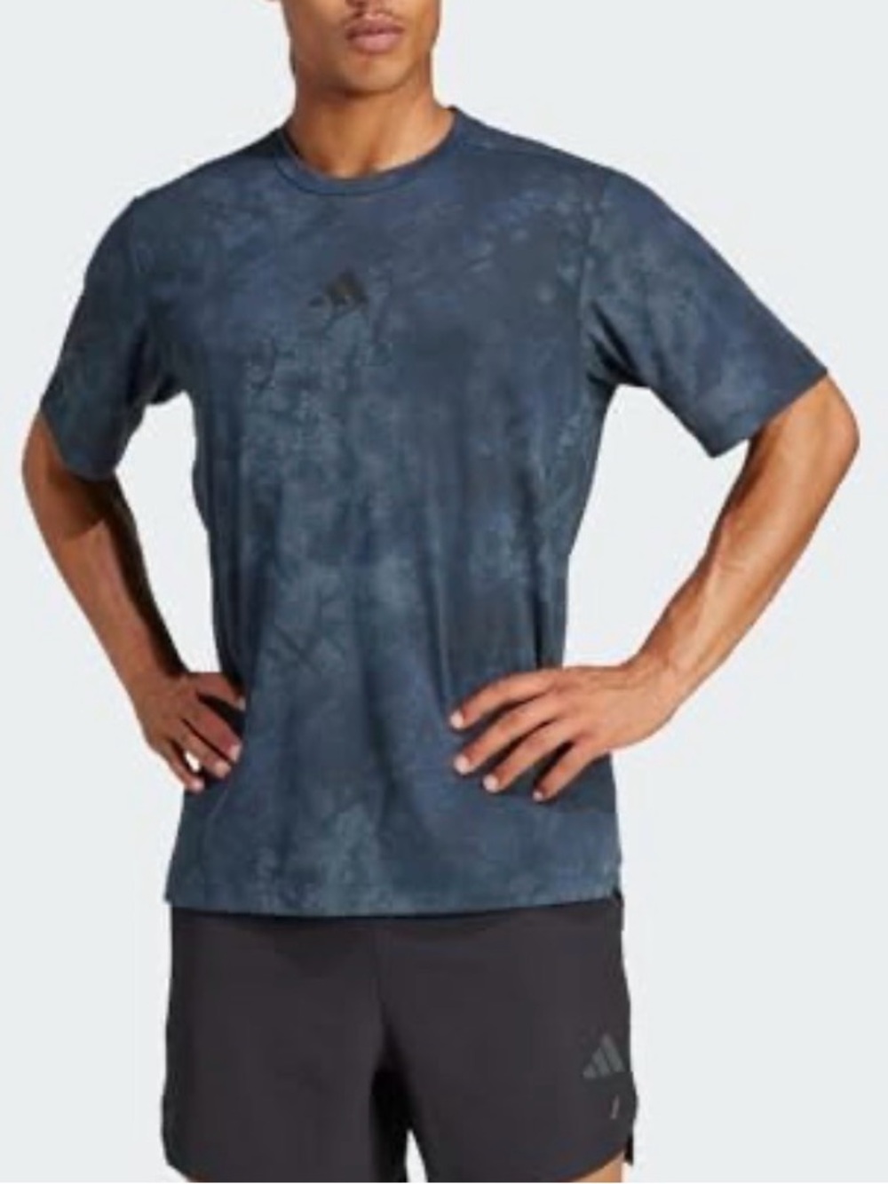 adidas Men's Dark Blue Tie-Dye Short Sleeve Tee